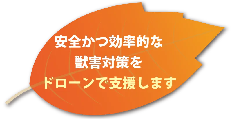 安全かつ効率的な獣害対策をドローンで支援します